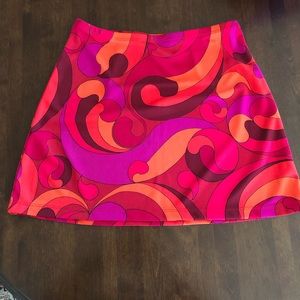Express miniskirt retro swirls